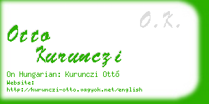 otto kurunczi business card